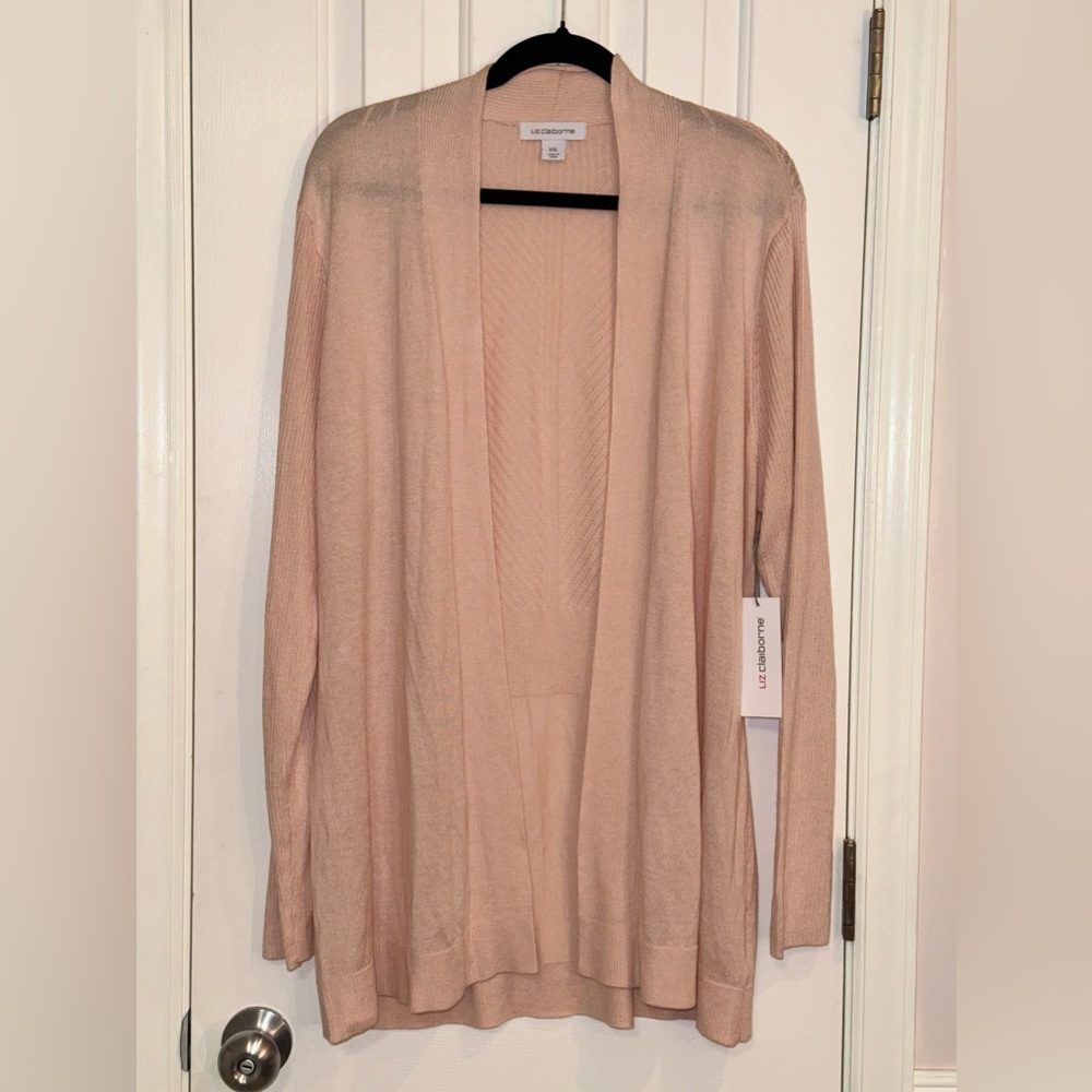 Liz Claiborne Clear Pink soft cardigan, Size XXL